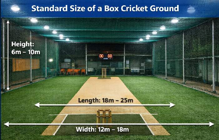 Standard Size of a Box Cricket Ground