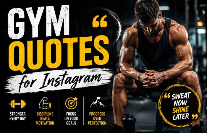 Gym Quotes for Instagram
