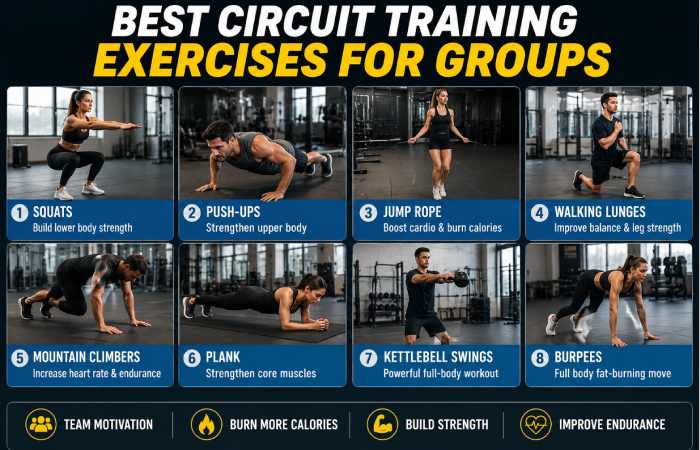 Best Circuit Training Exercises for Groups