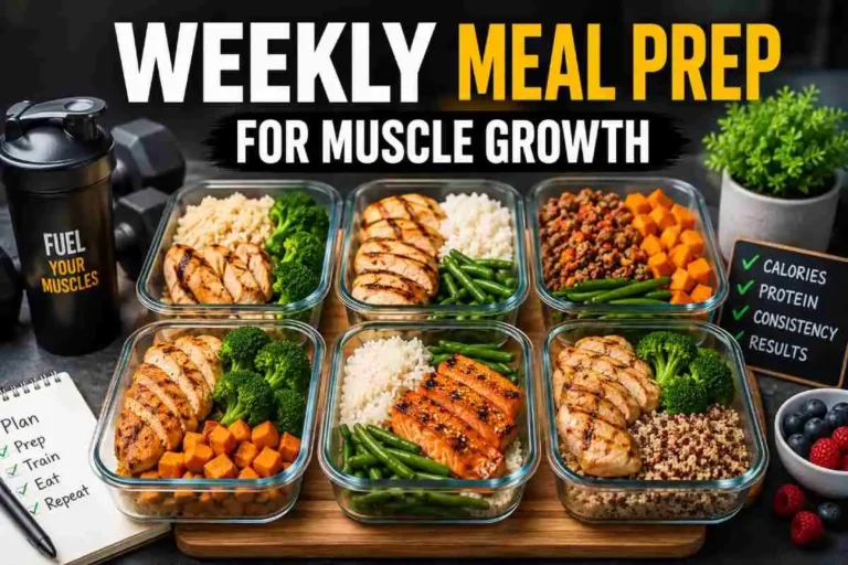 Weekly Meal Prep for Muscle Growth: Complete 7-Day Muscle Gain Guide