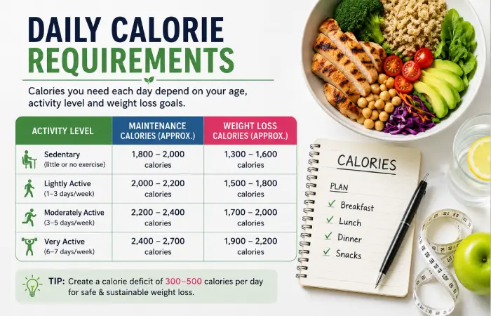 Daily Calorie Requirements