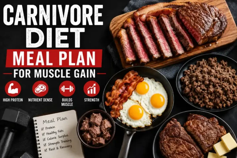 Carnivore Diet Meal Plan for Muscle Gain (Complete 2026 Guide)