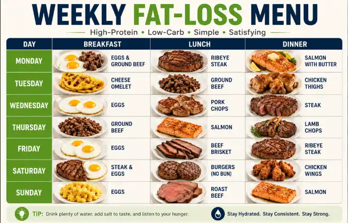 Weekly Fat-Loss Menu