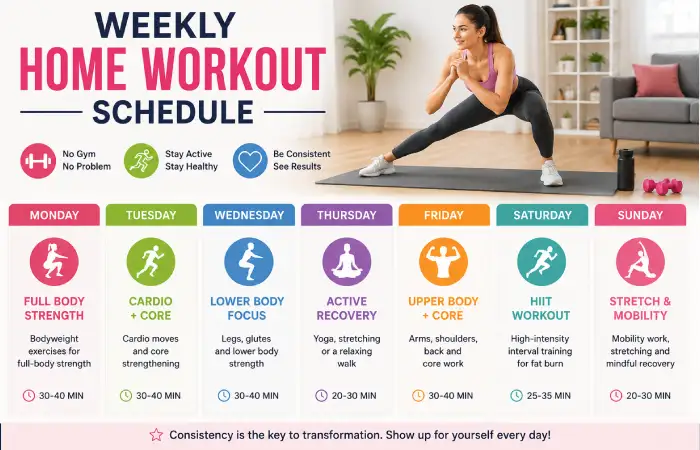 Weekly Home Workout Schedule