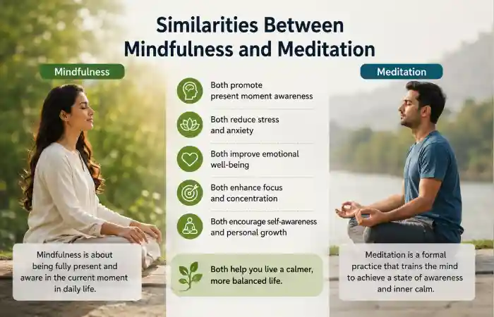 Similarities Between Mindfulness and Meditation